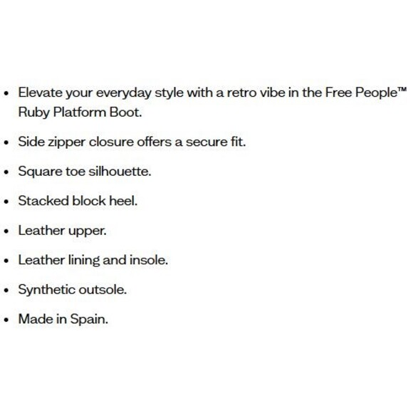 Free People Ruby Women's 41/ 10 Platform Bootie Black Patent Leather NWOB - Picture 12 of 12